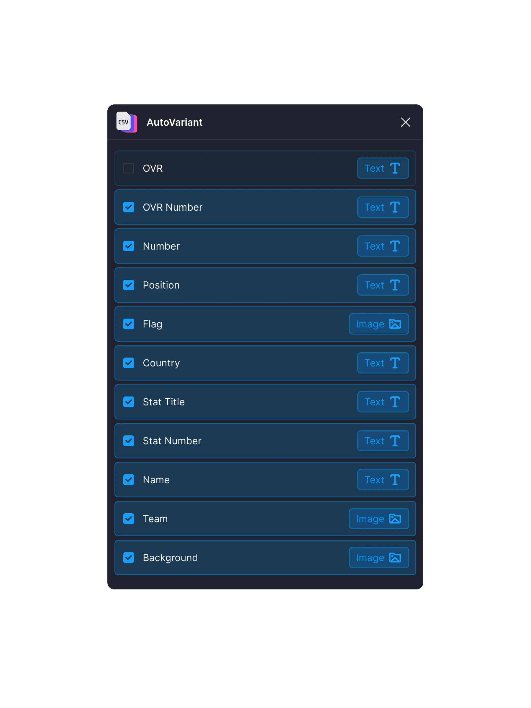 Step 02 — Choose layers to populate