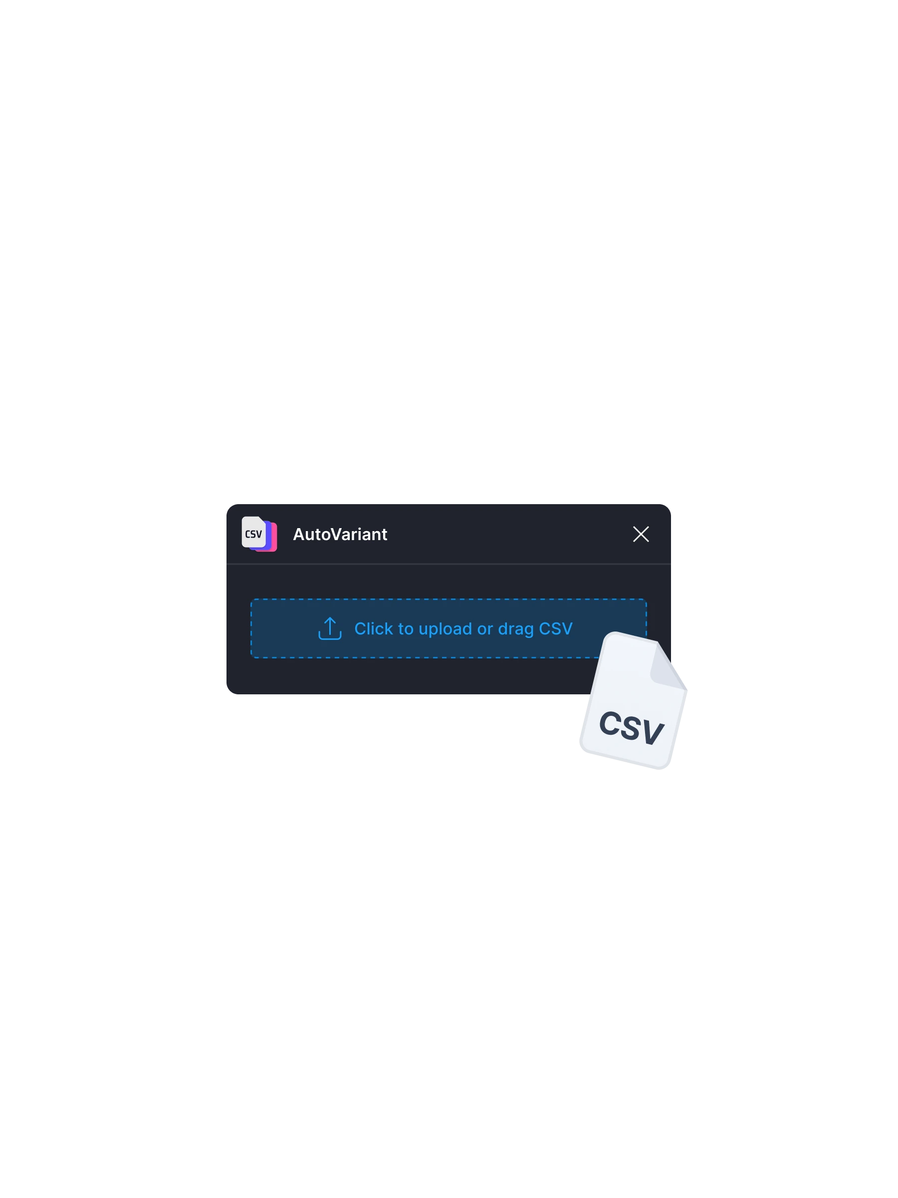 Step 03 — Upload your CSV